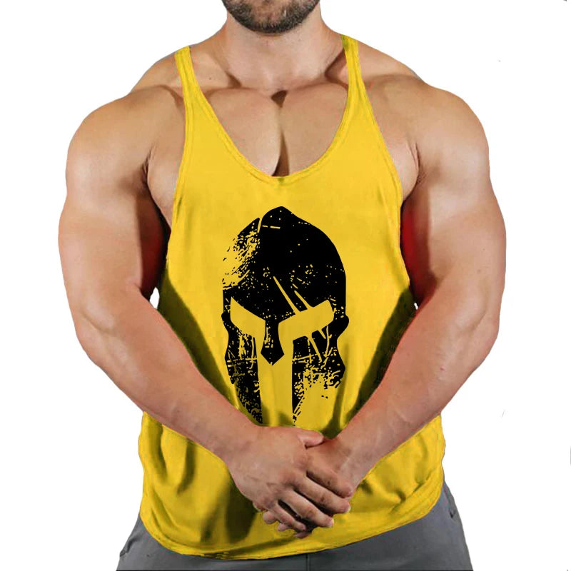 Men's Loose Print Pattern Gym Singlet