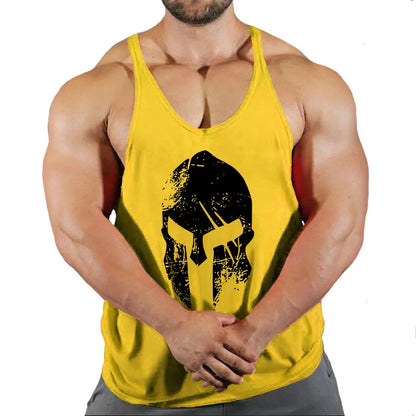 Men's Loose Print Pattern Gym Singlet