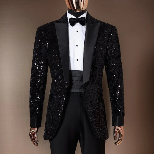 Men's Notched Lapel One Button Wedding Suit