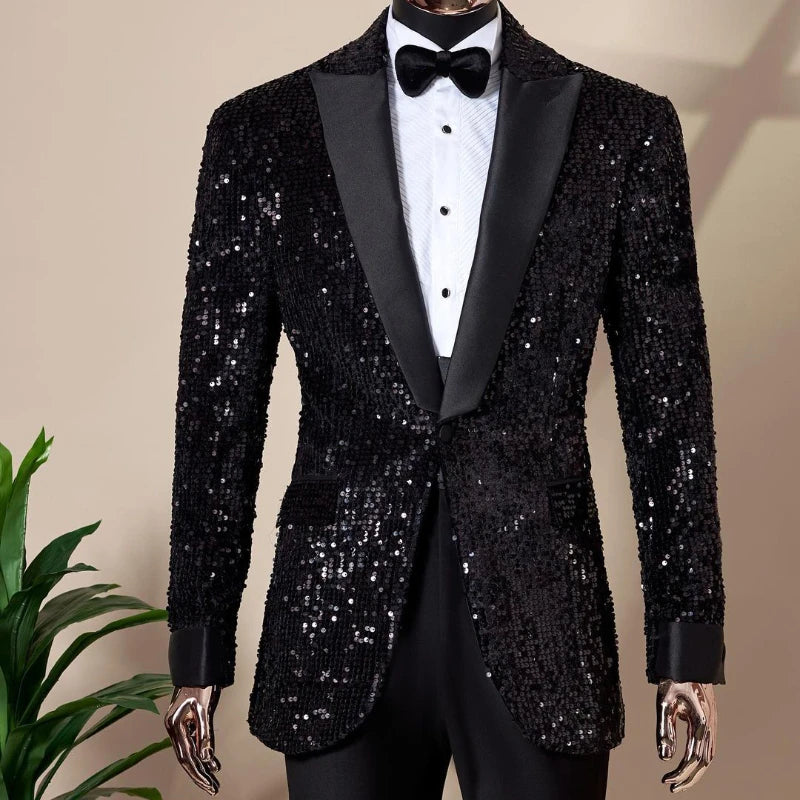 Men's Notched Lapel One Button Wedding Suit