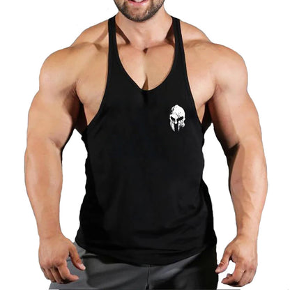 Men's Loose Print Pattern Gym Singlet