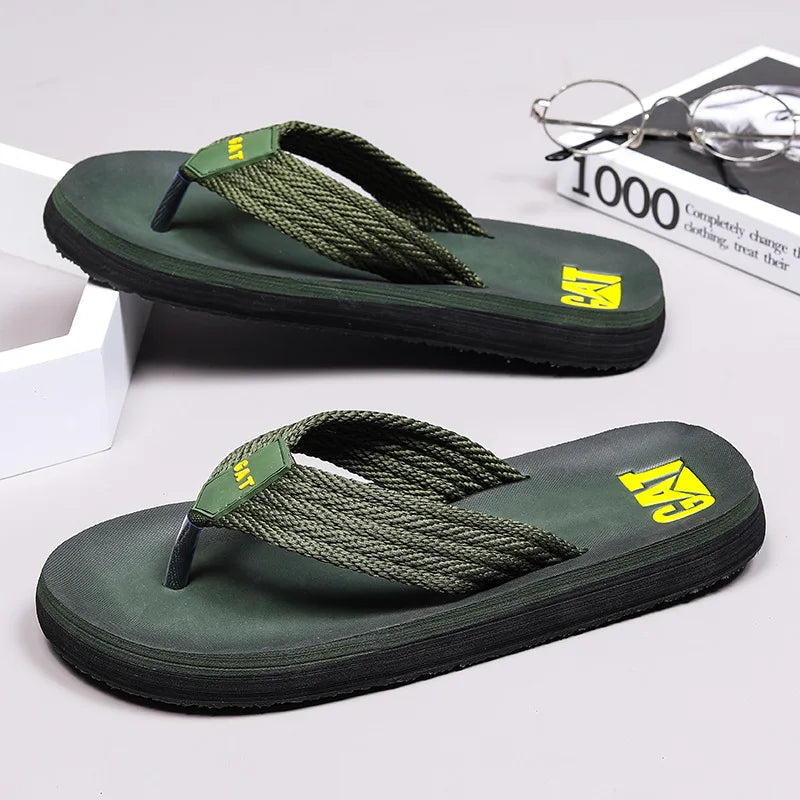 Men's Retro Outdoor Wide Strap Flip Flops
