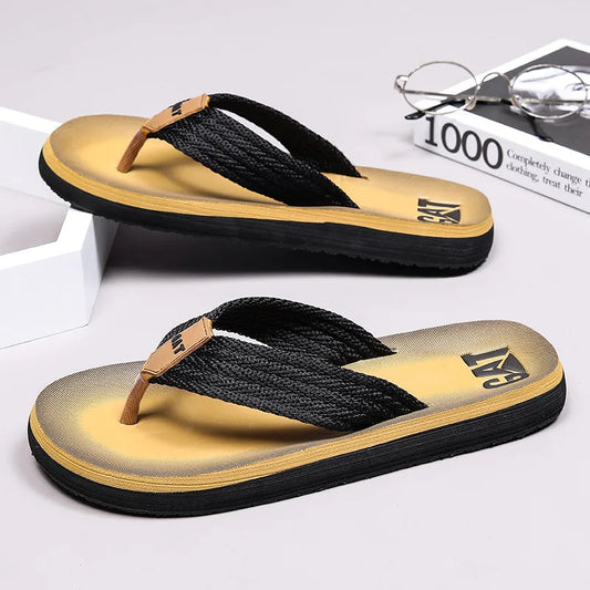 Men's Retro Outdoor Wide Strap Flip Flops