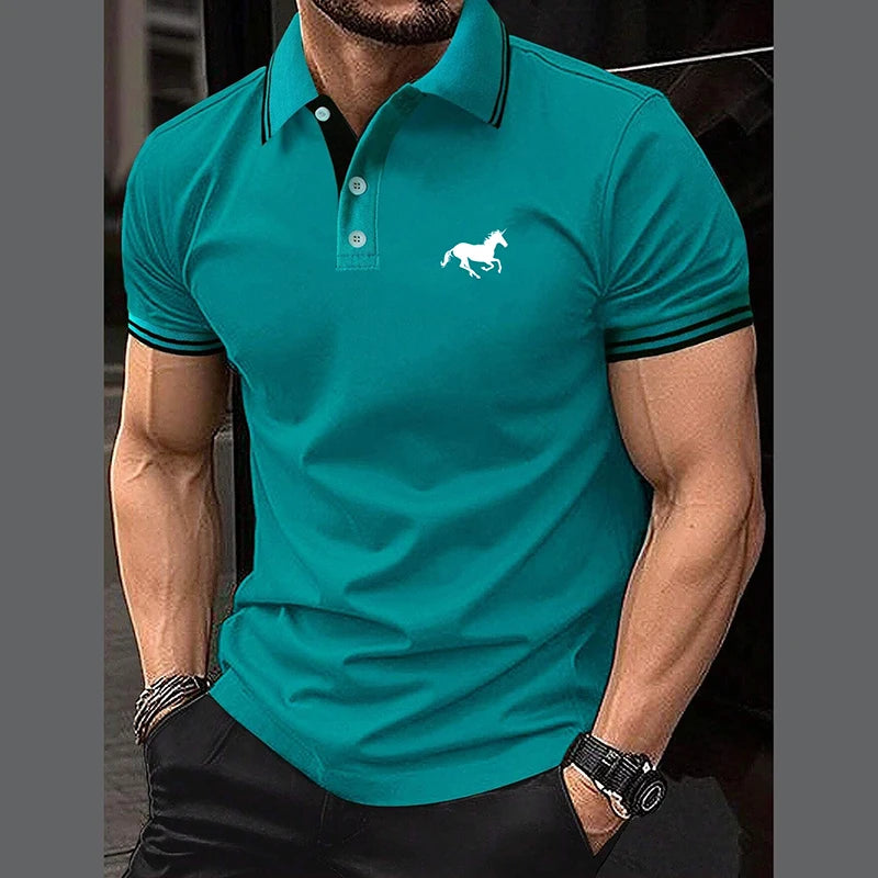 Men's Short Sleeve Slim Fit Summer Polo Shirt