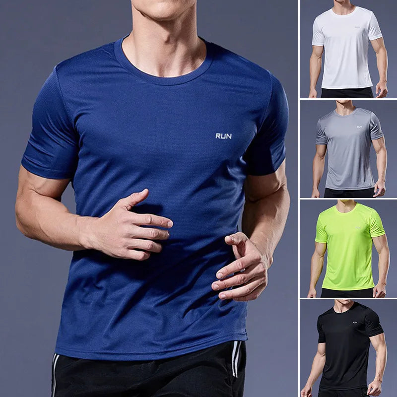Men's Short Sleeve Moisture Wicking Round Neck T-Shirt