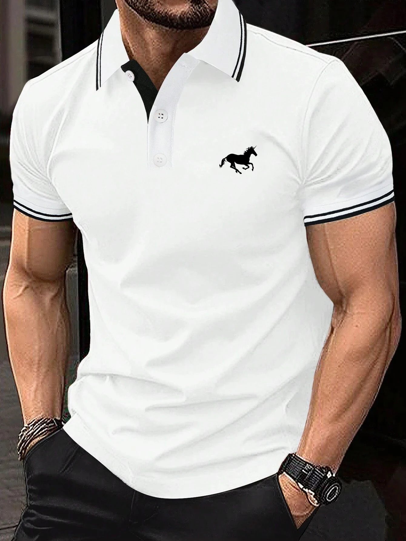 Men's Short Sleeve Slim Fit Summer Polo Shirt