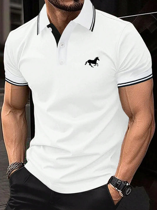 Men's Short Sleeve Slim Fit Summer Polo Shirt