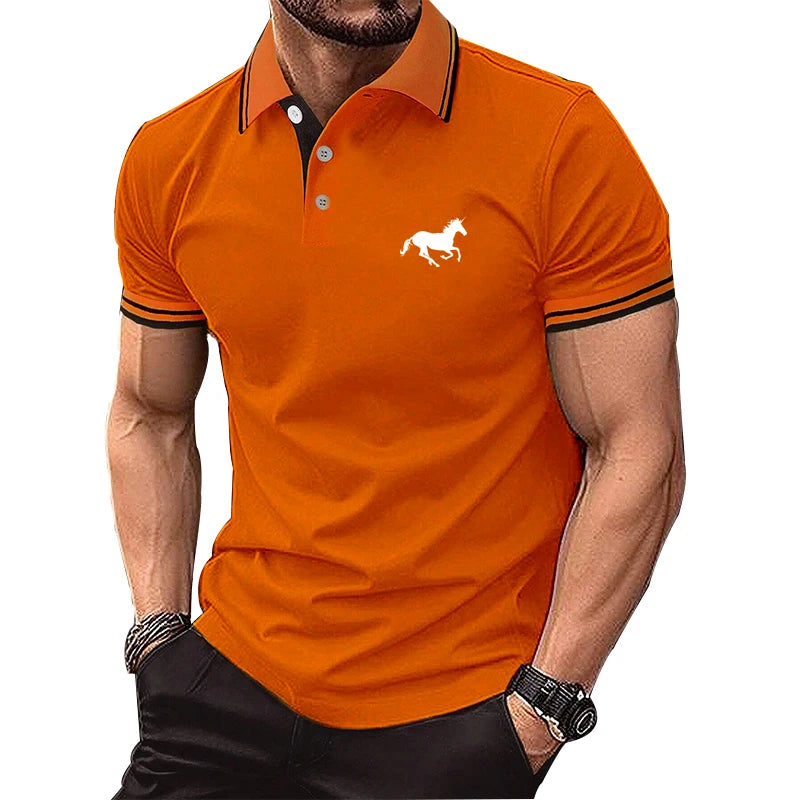 Men's Short Sleeve Slim Fit Summer Polo Shirt