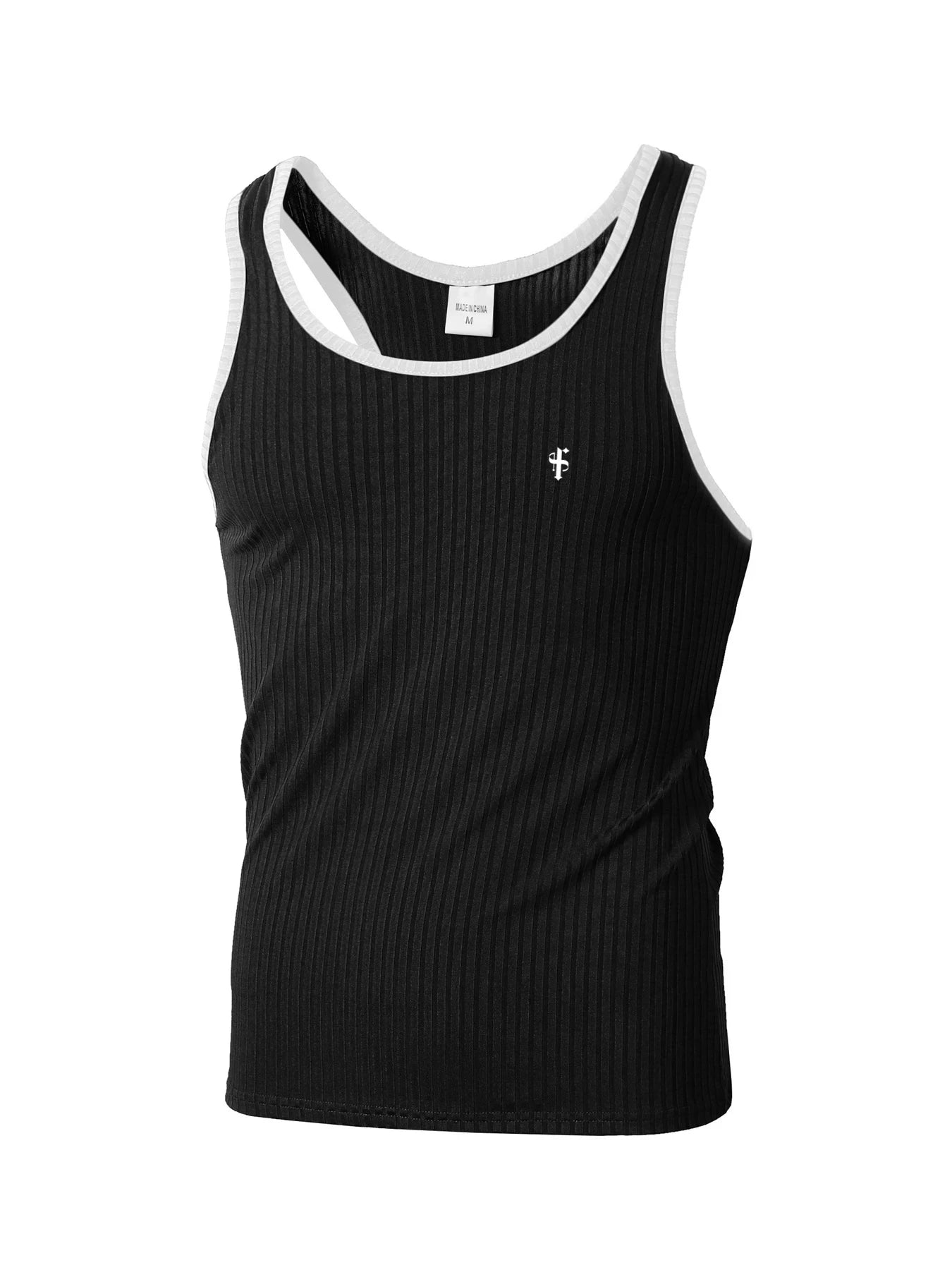 Men's Slim Elastic Vertical Stripe Tank Top