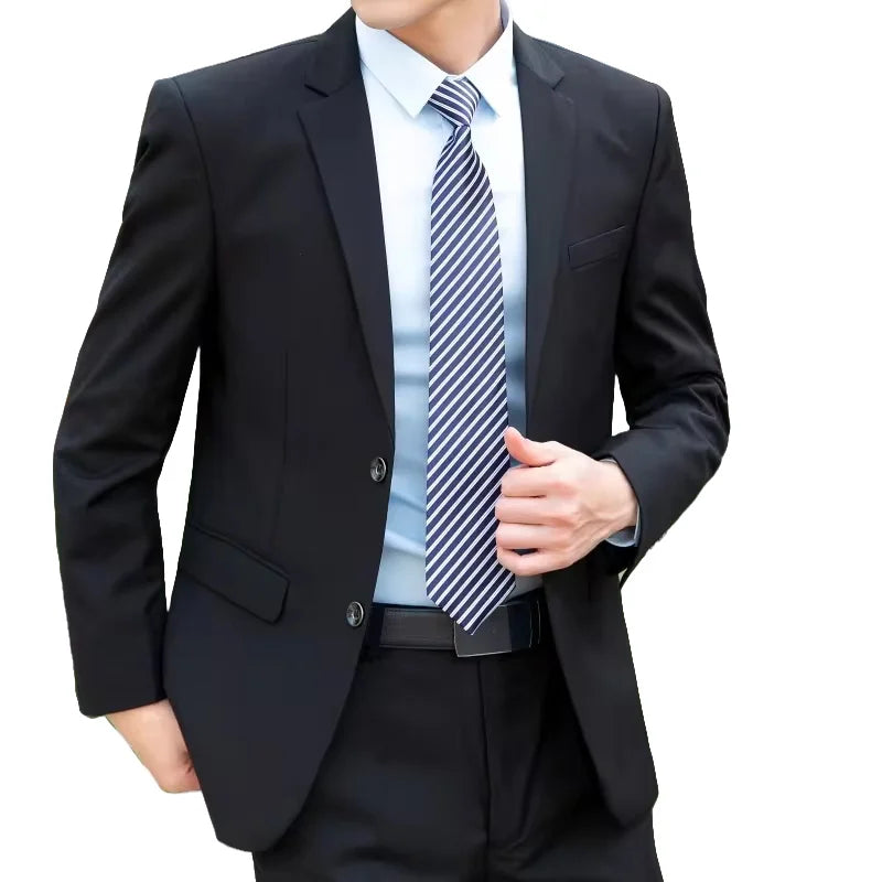 Men's Slim Solid Color Professional Business Suit