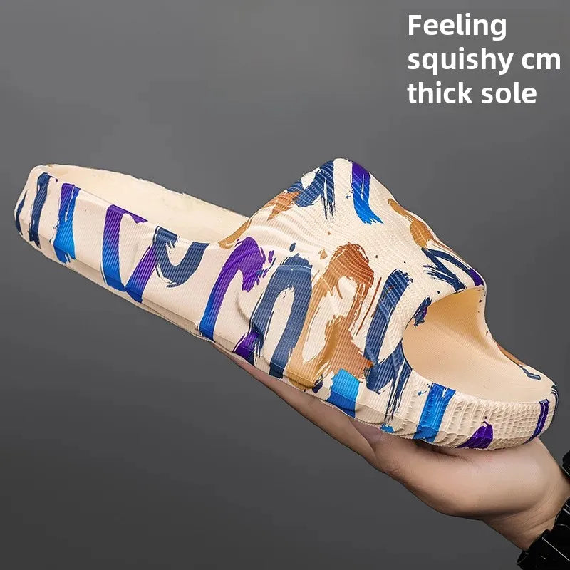 Men's Slip-On Thick Bottom Camo Slippers