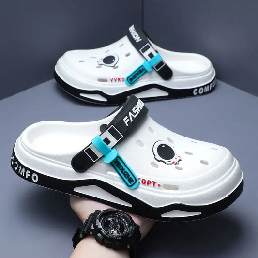 Men's Summer House Cartoon Baotou Slippers