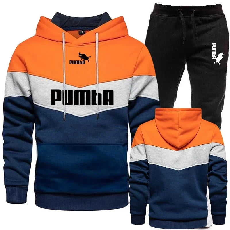 Men's Long Sleeve Sports Hooded Tracksuit