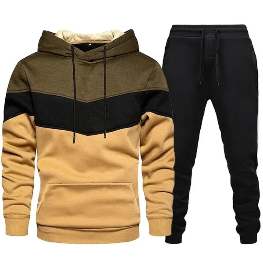 Men's Long Sleeve Sports Hooded Tracksuit