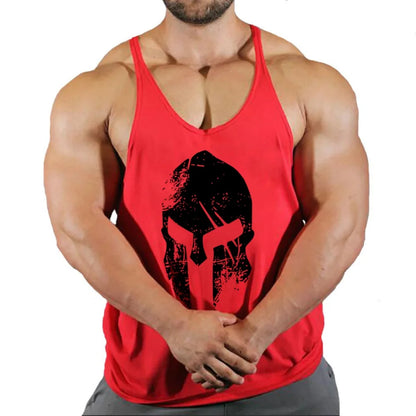 Men's Loose Print Pattern Gym Singlet