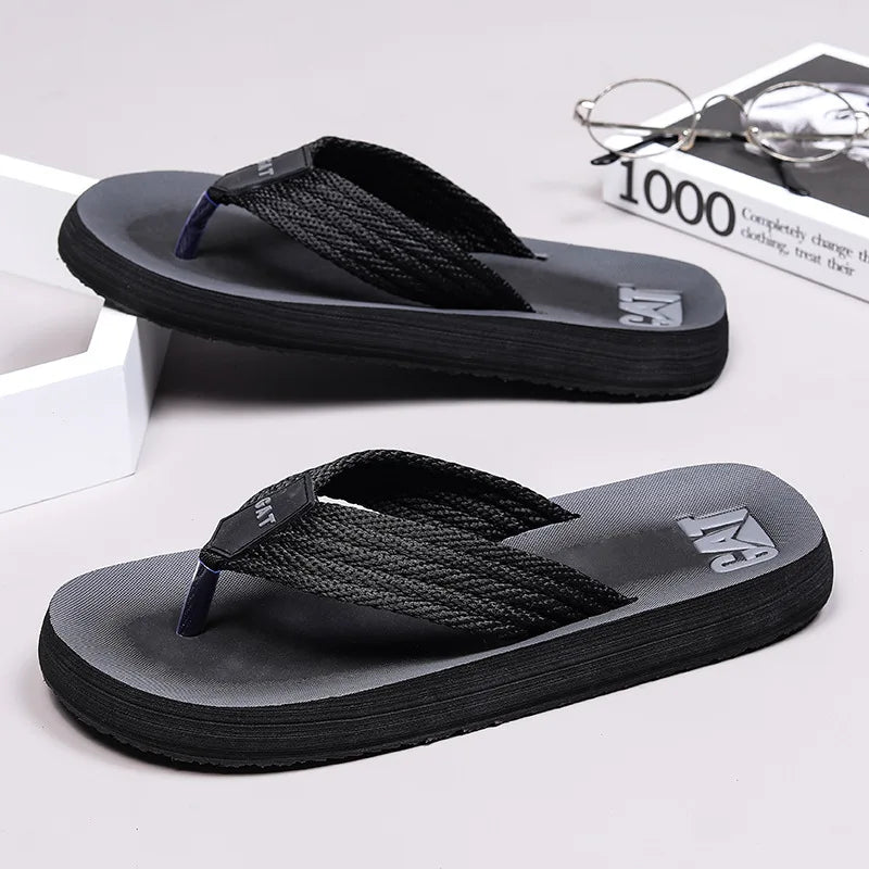 Men's Retro Outdoor Wide Strap Flip Flops