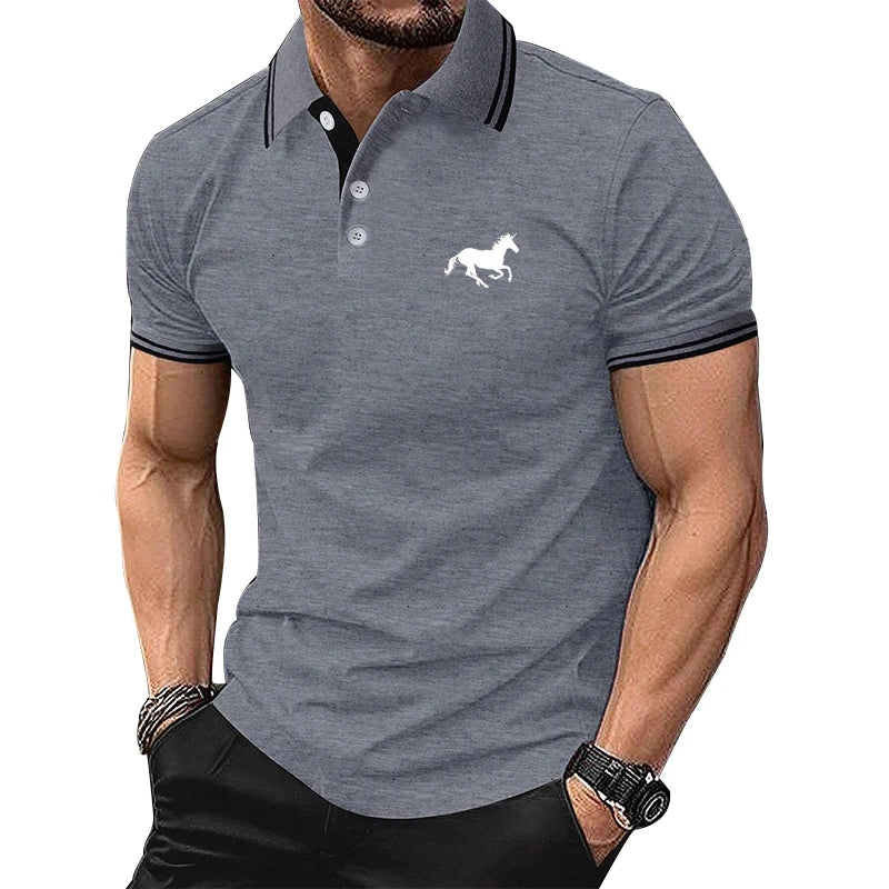 Men's Short Sleeve Slim Fit Summer Polo Shirt