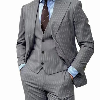 Mens Slim Fit 3 Pieces Blazer Vest Pants Set