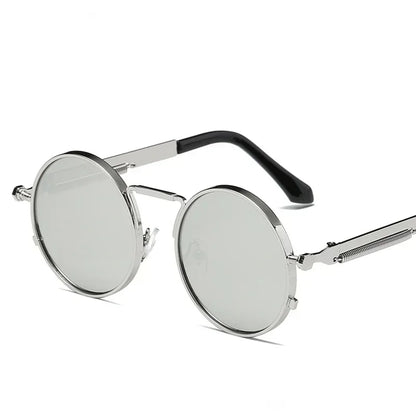Unisex Retro Round Metal Frame Sunglasses