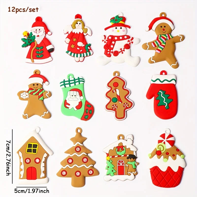 Mini Christmas Gingerbread Man Tree Hanging Ornaments