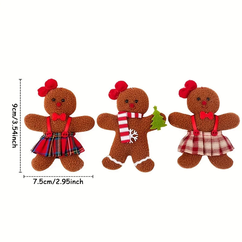 Mini Christmas Gingerbread Man Tree Hanging Ornaments