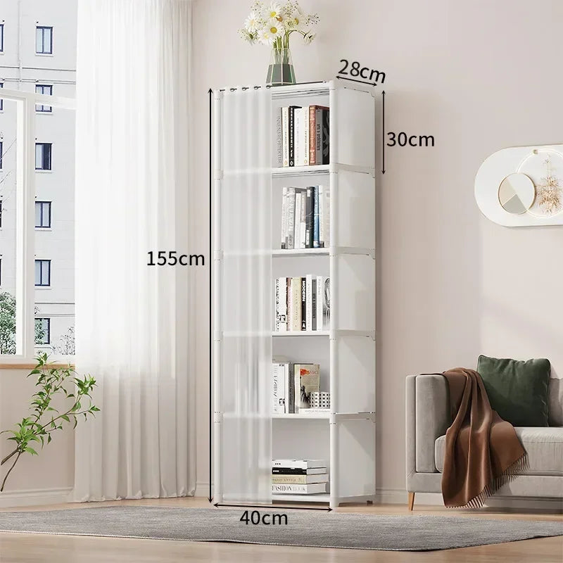 Multi Layer Dustproof Wardrobe Partition Bookshelf