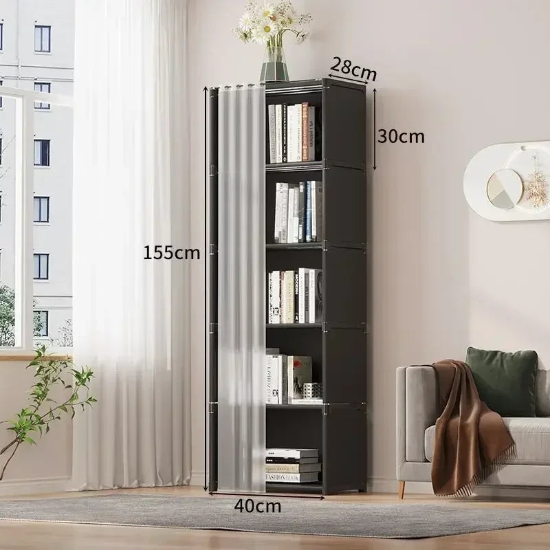Multi Layer Dustproof Wardrobe Partition Bookshelf