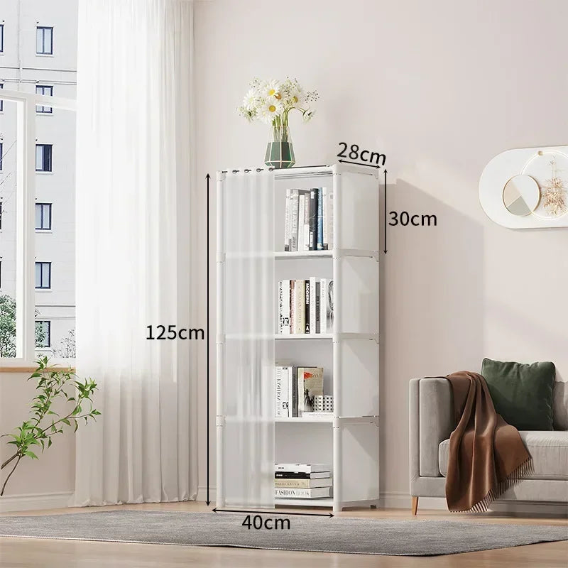 Multi Layer Dustproof Wardrobe Partition Bookshelf