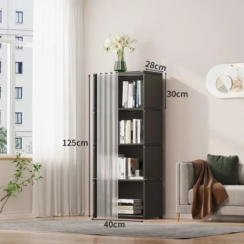 Multi Layer Dustproof Wardrobe Partition Bookshelf