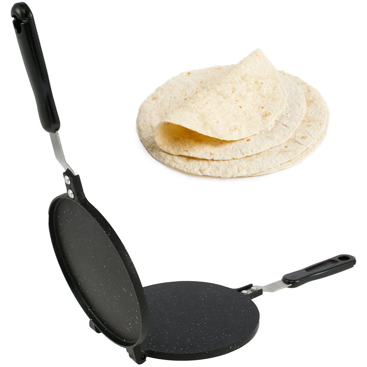 Multipurpose Handle Aluminum Tortilla Press Pan