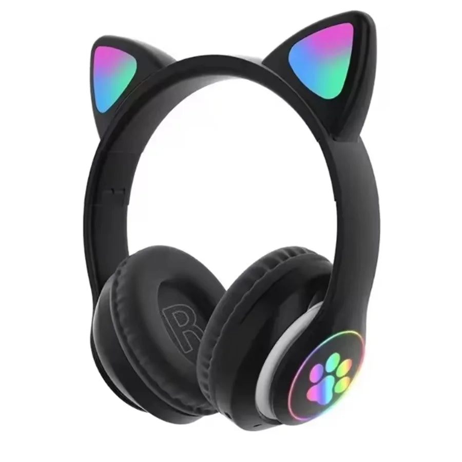 RGB Noise Cancelling Wireless Cat Ear Headphones