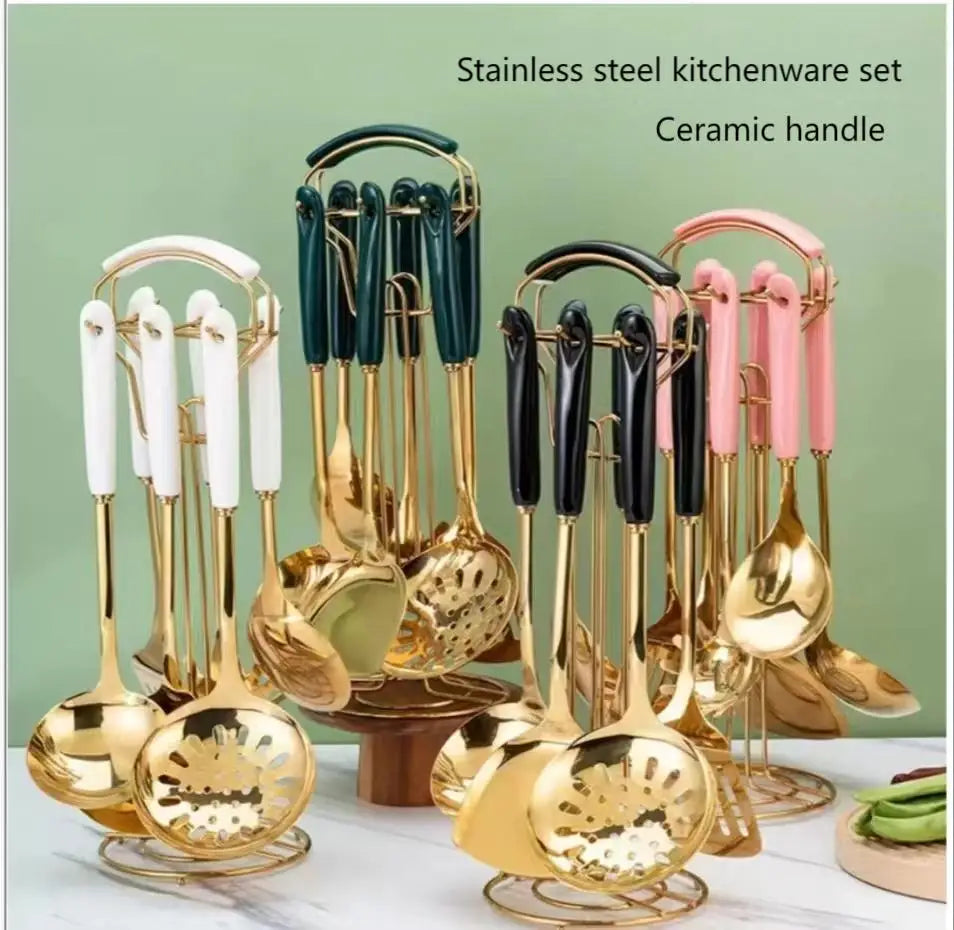 Non-Scratch Heat Resistant Stainless Steel Kitchen Utensil