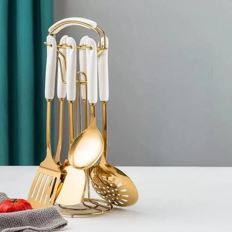 Non-Scratch Heat Resistant Stainless Steel Kitchen Utensil