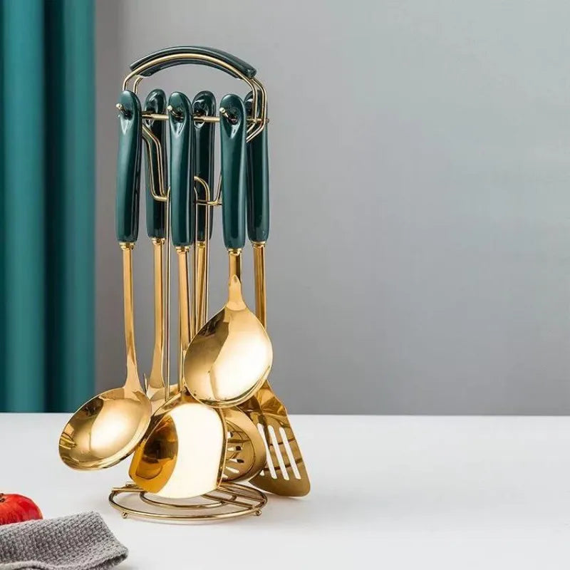 Non-Scratch Heat Resistant Stainless Steel Kitchen Utensil