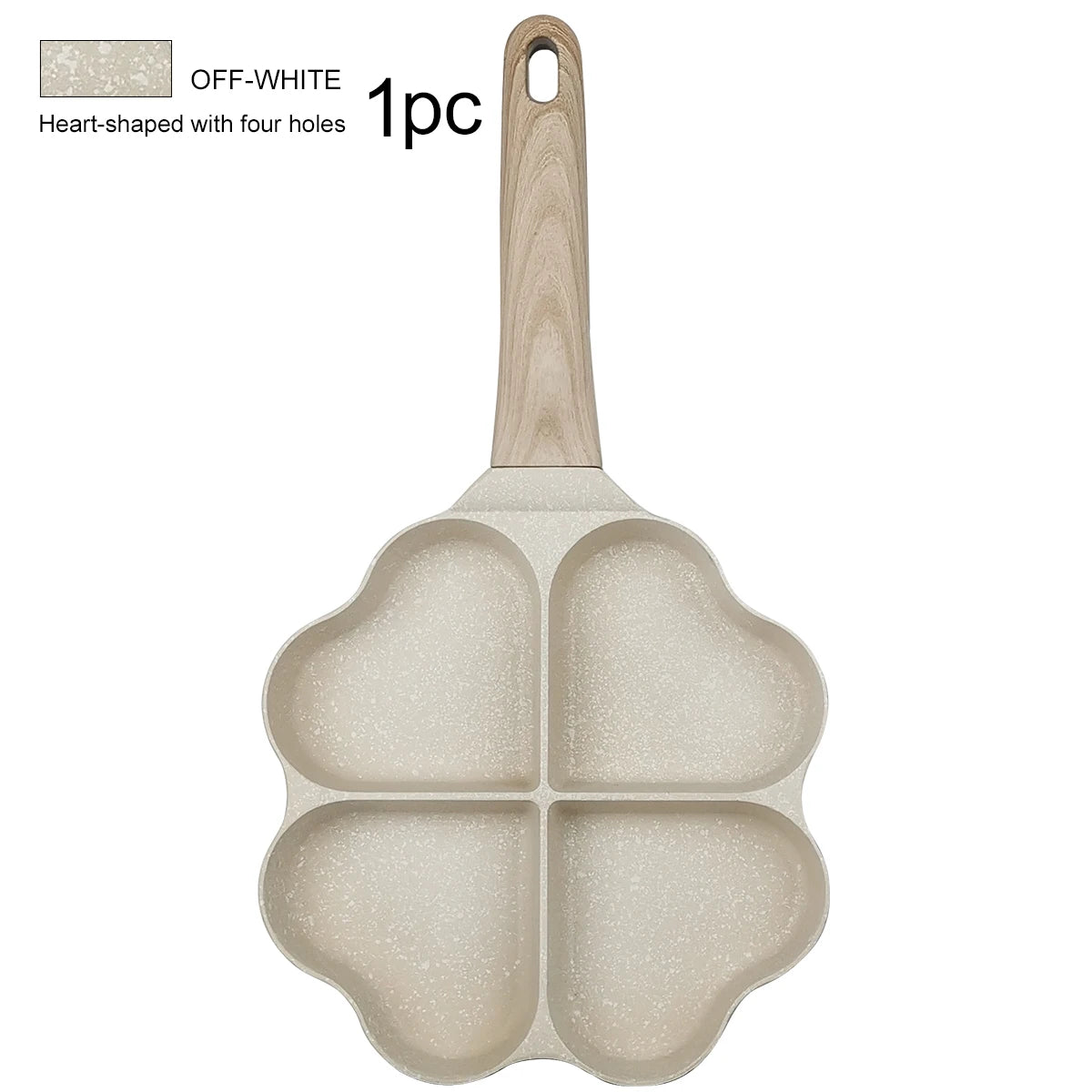 Non-Stick Wood Grain Handle Porous Frying Pan