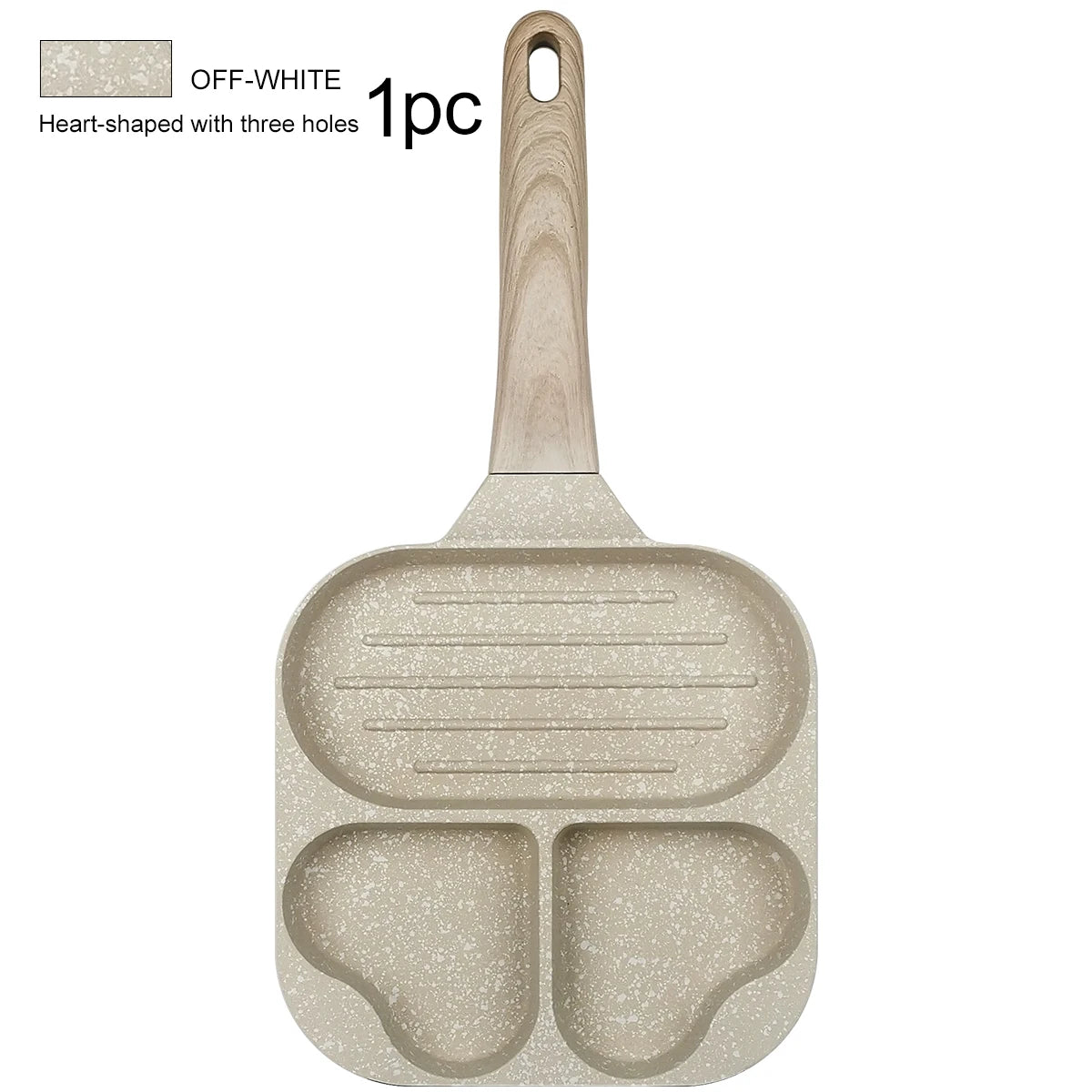Non-Stick Wood Grain Handle Porous Frying Pan