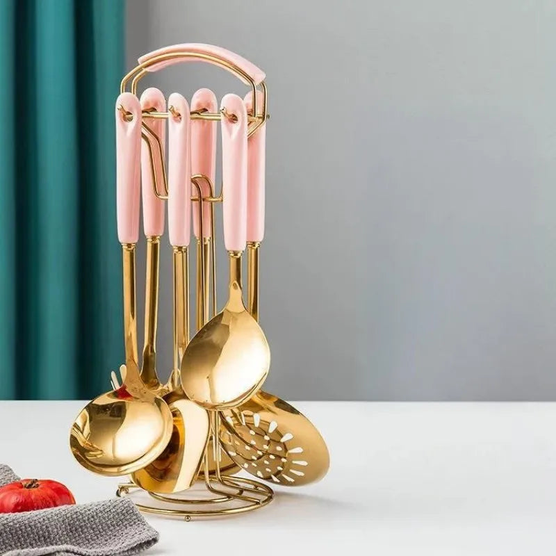 Non-Scratch Heat Resistant Stainless Steel Kitchen Utensil