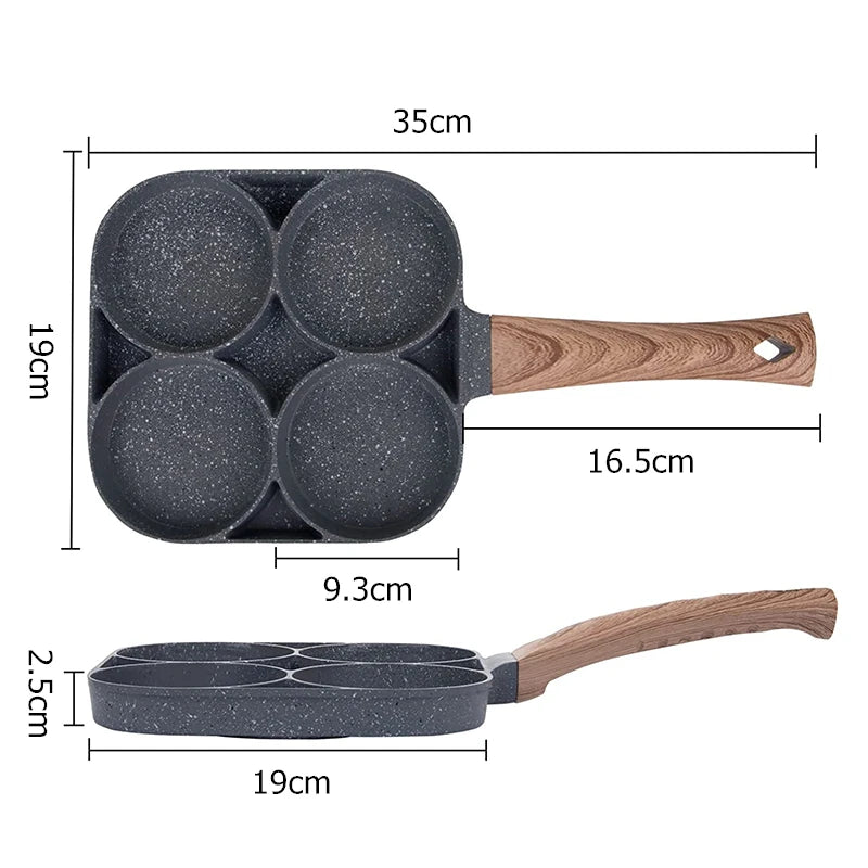 Nonstick 4-Cups Egg Frying Pan