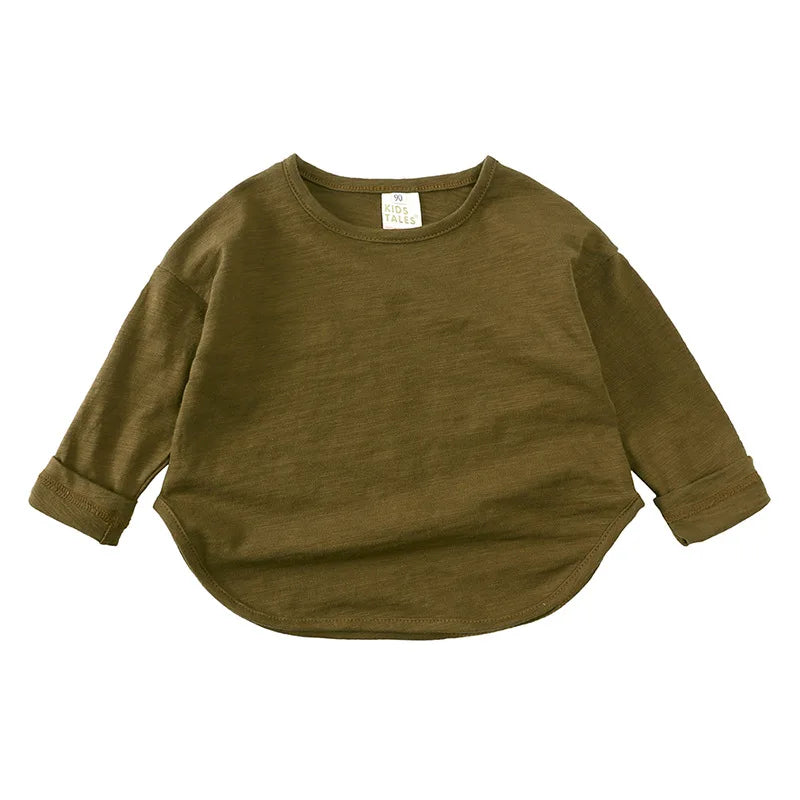 Baby O-Neck Long Sleeves Cotton Tees