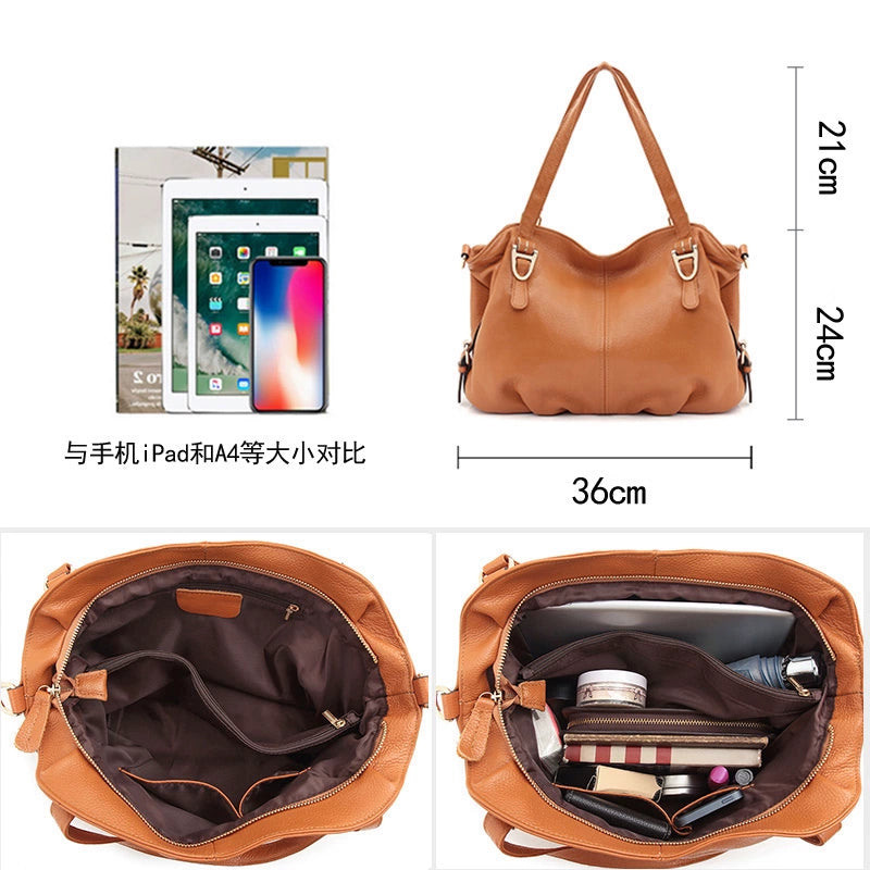 Premium Top-Layer Cowhide Shoulder Bag