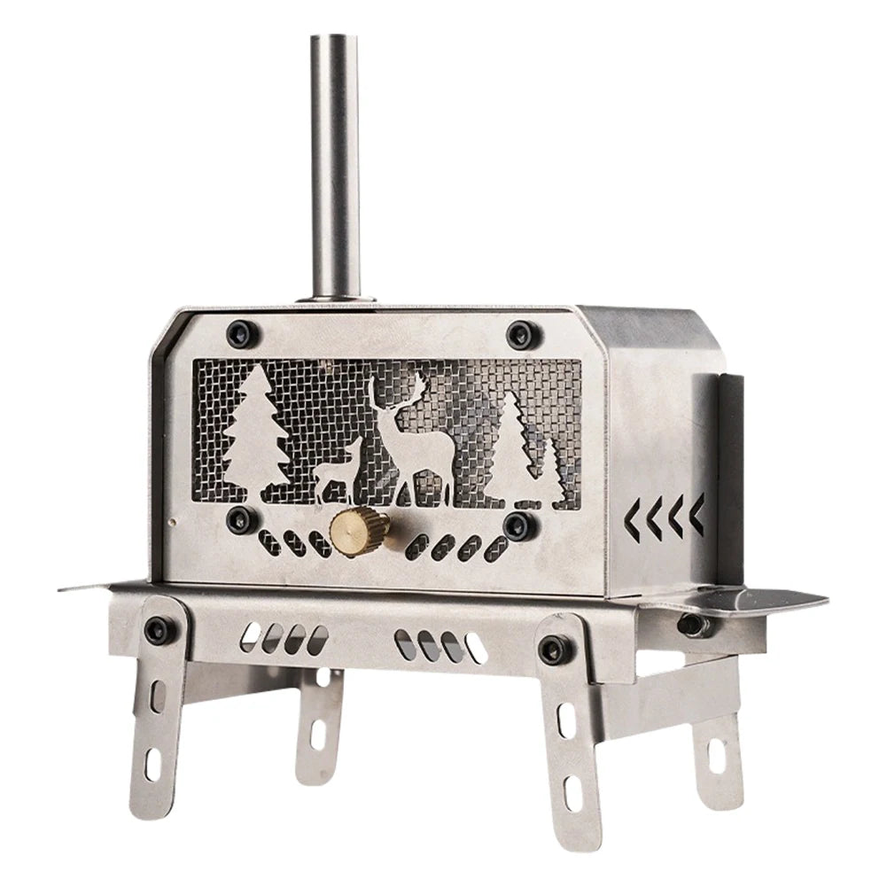 Outdoor Stainless Steel Mini Folding Charcoal Stove