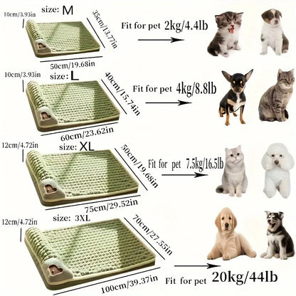 Pet Winter Warm Plaid Fluff Sleeping Washable Beds