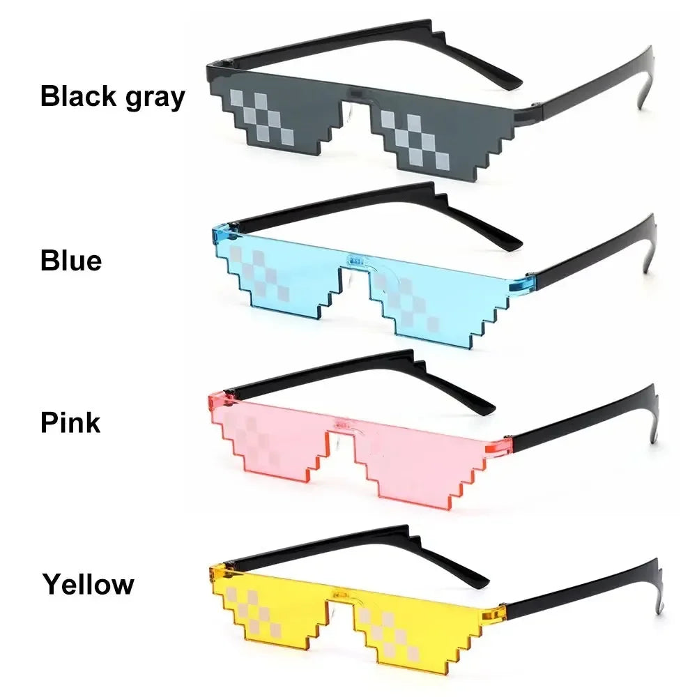 Pixelated Retro Funny Mosaic Thug Life Sunglasses