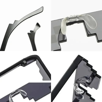 Pixelated Retro Funny Mosaic Thug Life Sunglasses