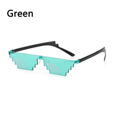 Pixelated Retro Funny Mosaic Thug Life Sunglasses