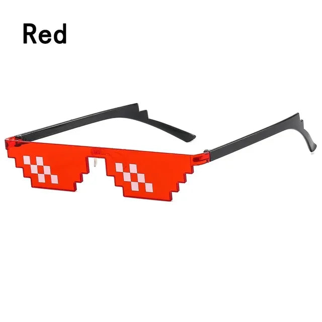 Pixelated Retro Mosaic Thug Life Sunglasses
