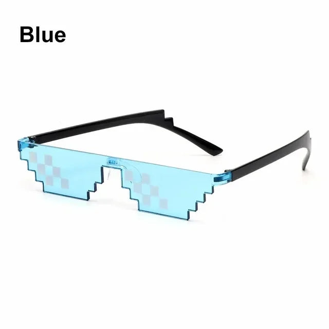 Pixelated Retro Mosaic Thug Life Sunglasses