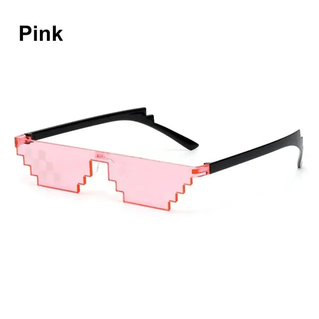 Pixelated Retro Mosaic Thug Life Sunglasses