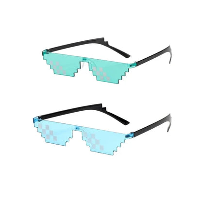 Pixelated Retro Mosaic Thug Life Sunglasses