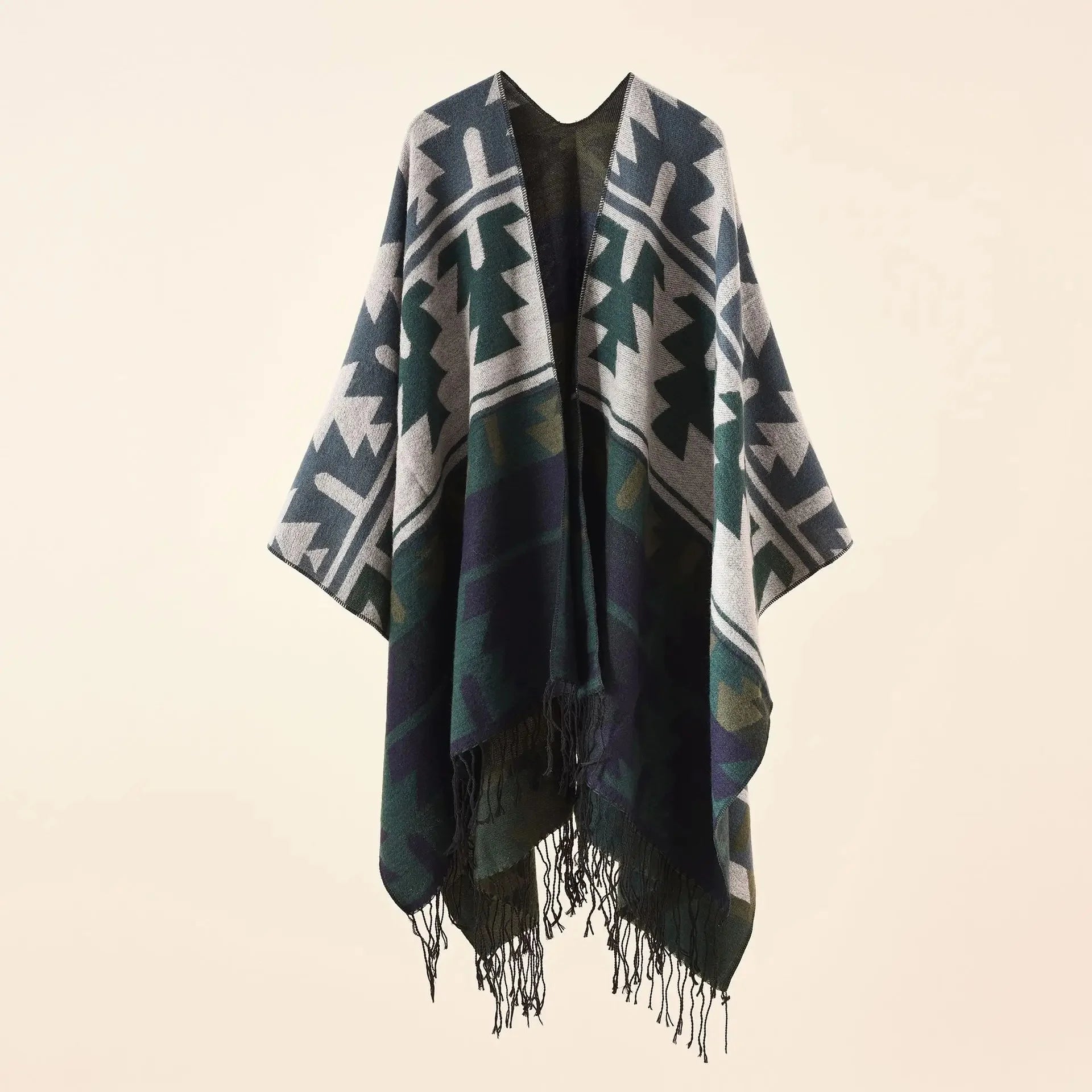 Plaid Patterned Shoulder Women Winter Shawls